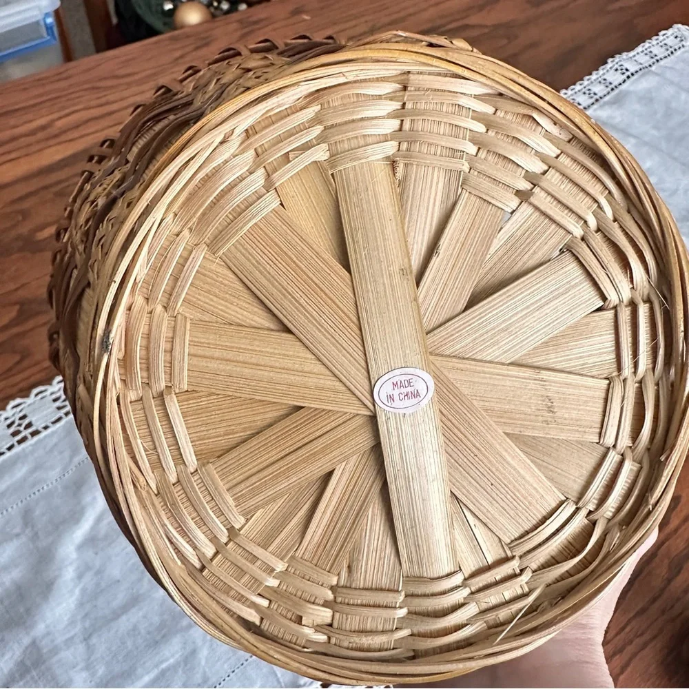 Woven Brown Basket with Handle